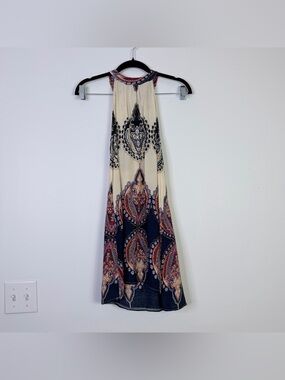 Gamiss | Sleeveless Paisley Print Halter Dress M